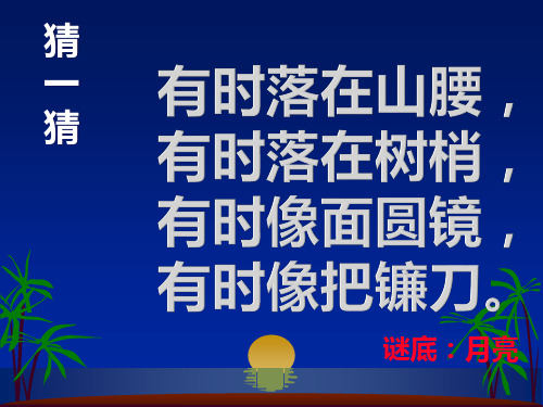 8看月亮(课件)科学二年级上册  青岛版(五四制)