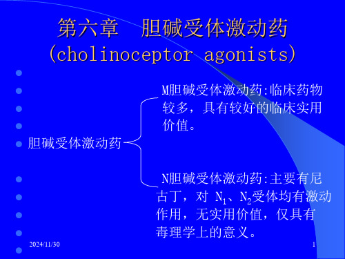 六章胆碱受体激动药ppt课件