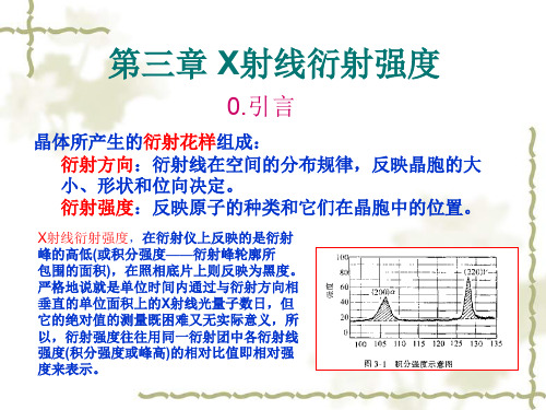 第三章 X射线的强度