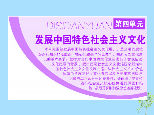 高中政治第四单元发展先进文化第八课走进文化生活第一框色彩斑斓的文化生活课件新人教版必修3