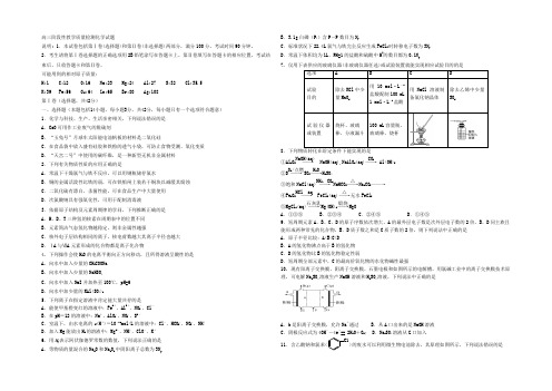 山东省潍坊市临朐县2021届高三上学期阶段性质量检测(12月月考)化学试题 Word版含答案