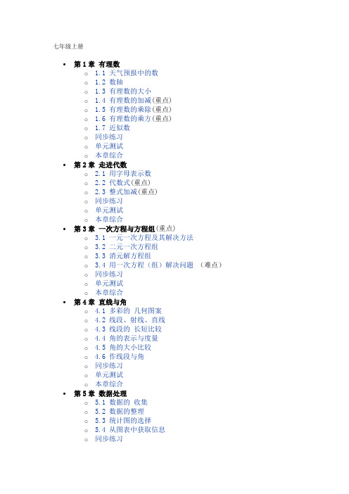 沪科版初中数学重难点