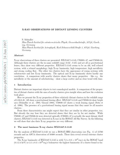 X-ray observations of distant lensing clusters