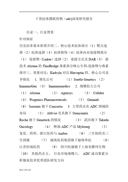 干货抗体偶联药物(adc)深度研究报告