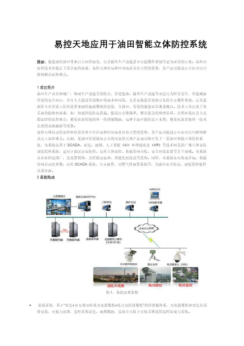 易控天地应用于油田智能立体防控系统