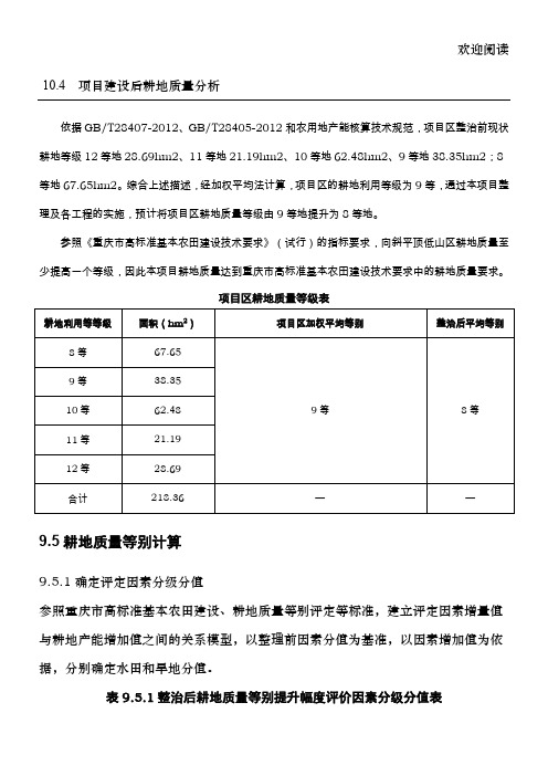 耕地质量等级评定