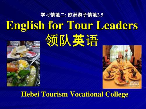 学习情境二 欧洲游子情境2.5English for Tour Leaders领队英语.