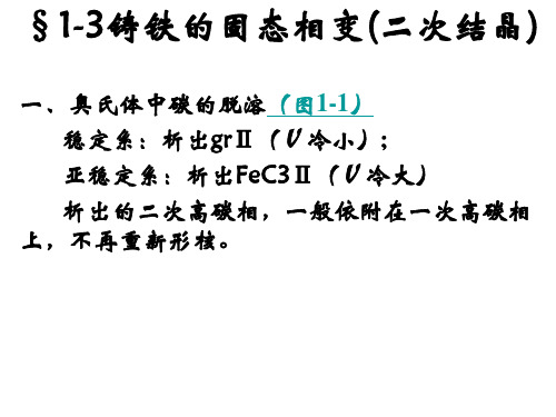 1-3铸铁的固态相变(二次结晶)-参考答案