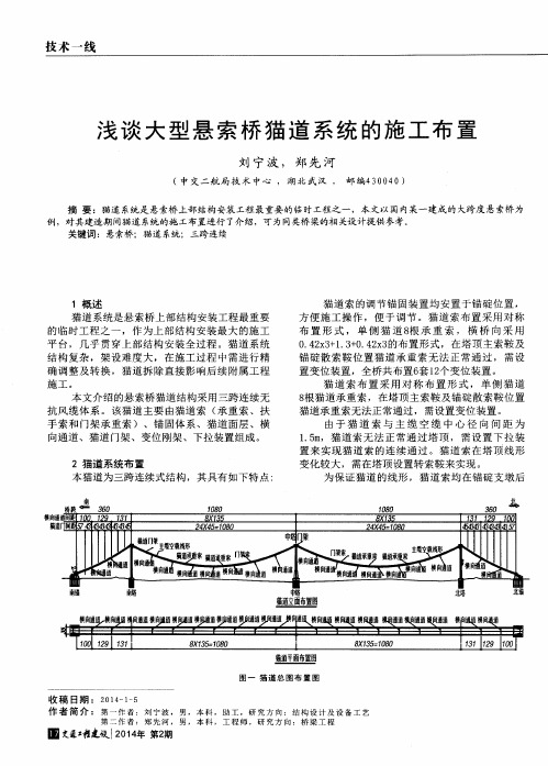 浅谈大型悬索桥猫道系统的施工布置