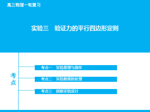 高考物理一轮复习：实验【3】验证力的平行四边形定则ppt课件
