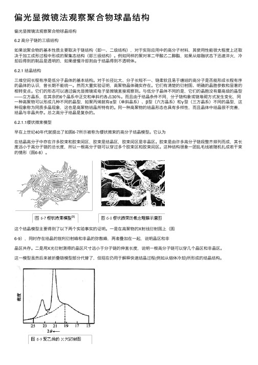 偏光显微镜法观察聚合物球晶结构