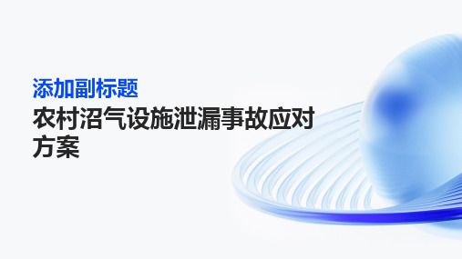 农村沼气设施泄漏事故应对方案