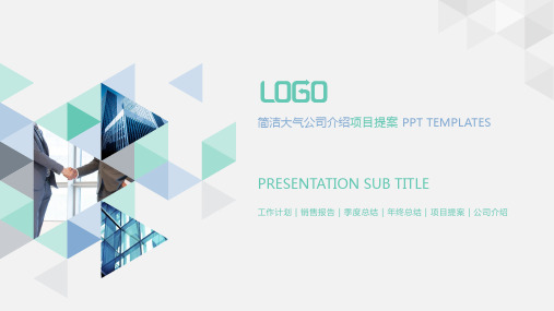 简洁大气公司介绍项目提案 PPT TEMPLATES