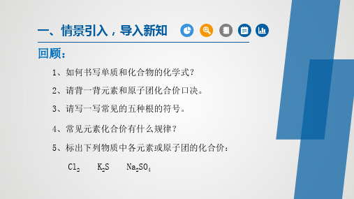 人教版化学九年级上册(公开课)课件：4.4 化学式与化合价(第3课时)