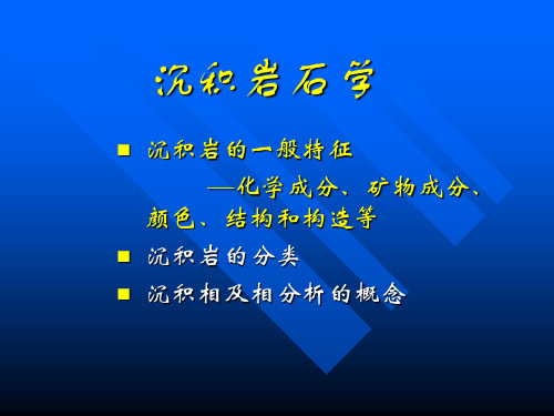 普通地质学12第十二章沉积岩