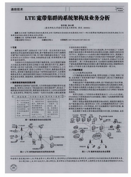 LTE宽带集群的系统架构及业务分析