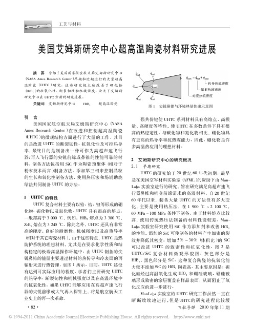 $ 美国艾姆斯研究中心超高温陶瓷材料研究进展