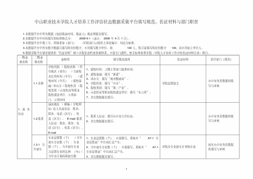 数据采集平台填写规范(09.04.18)讲解