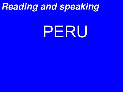 人教版高中英语选修七 Unit5Reading and speaking(共20张PPT)