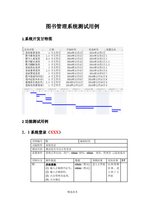 图书管理系统测试用例