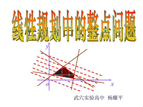 线性规划中的整点问题