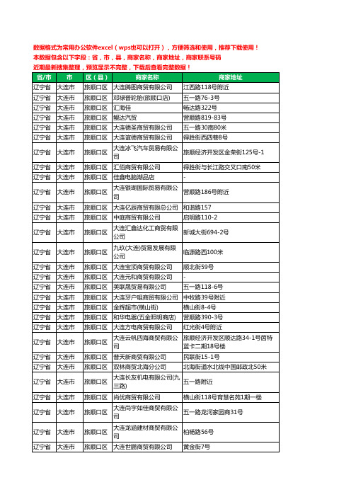 2020新版辽宁省大连市旅顺口区贸易有限公司工商企业公司商家名录名单黄页联系电话号码地址大全61家