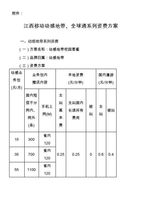 江西移动动感地带