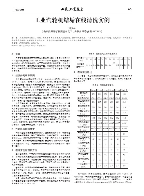 工业汽轮机结垢在线清洗实例