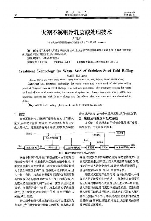 太钢不锈钢冷轧废酸处理技术