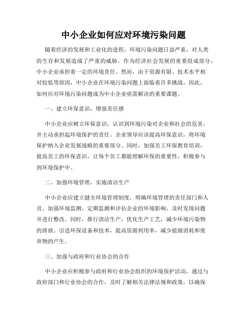 中小企业如何应对环境污染问题