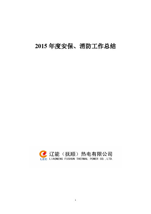 2016消防及安保工作总结