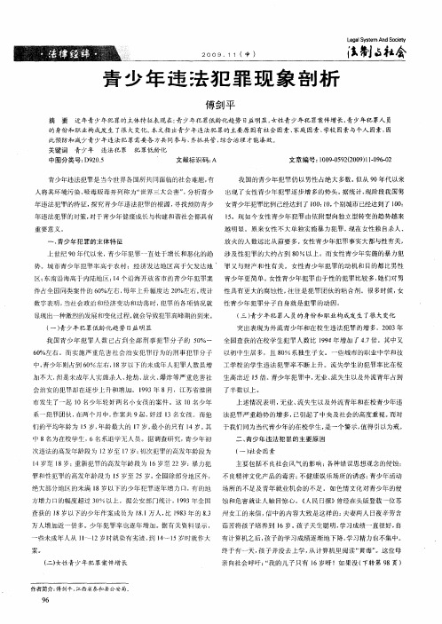 青少年违法犯罪现象剖析