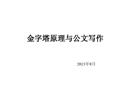 金字塔原理与公文写作(学员版)