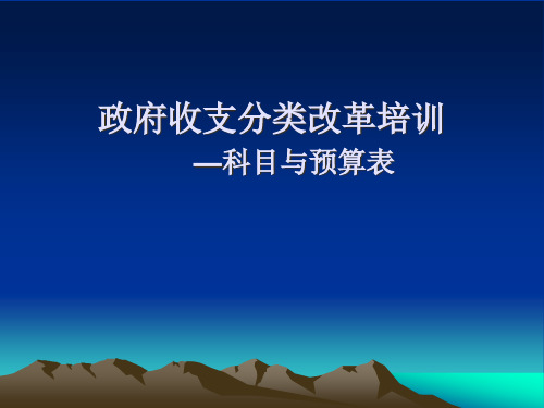 【全文】政府收支分类科目改革培训资料(ppt-63页)