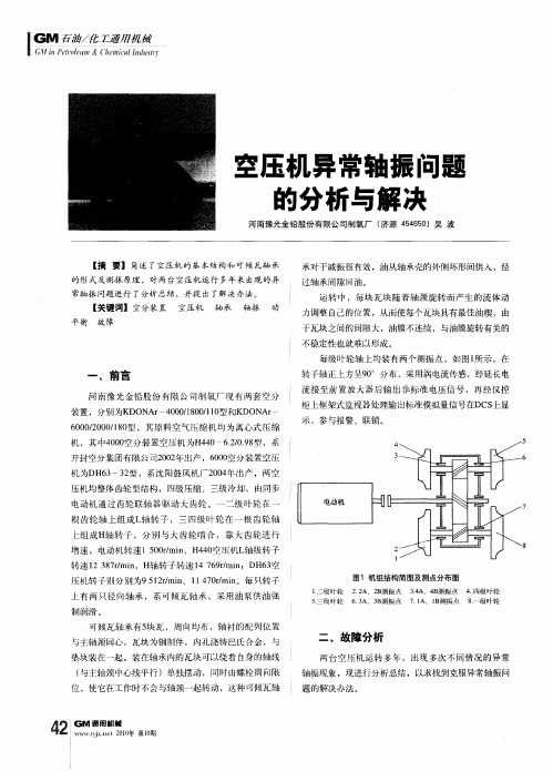 空压机异常轴振问题的分析与解决