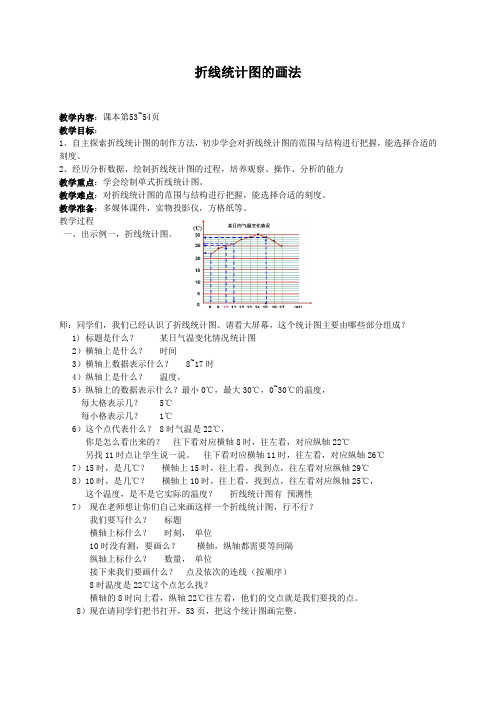 四年级下册数学教案 3.2 折线统计图的画法  沪教版 (5)