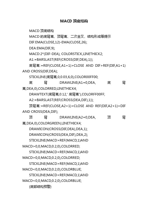 MACD顶底结构