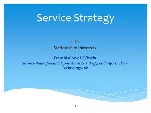 Service Strategy