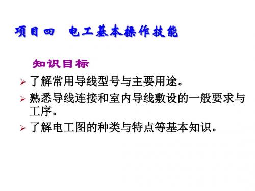 维修电工与实训——初级篇项目四   电工基本操作技能