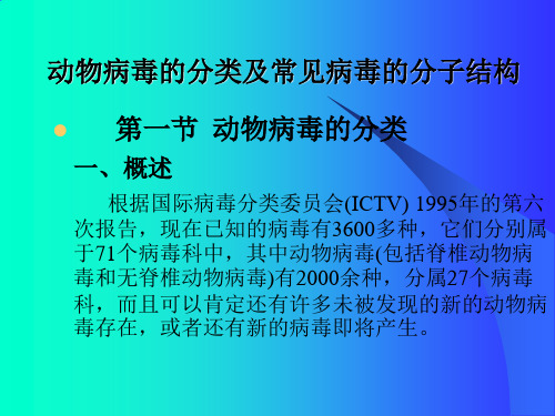 动物病毒的分类及常见病毒的分子结构