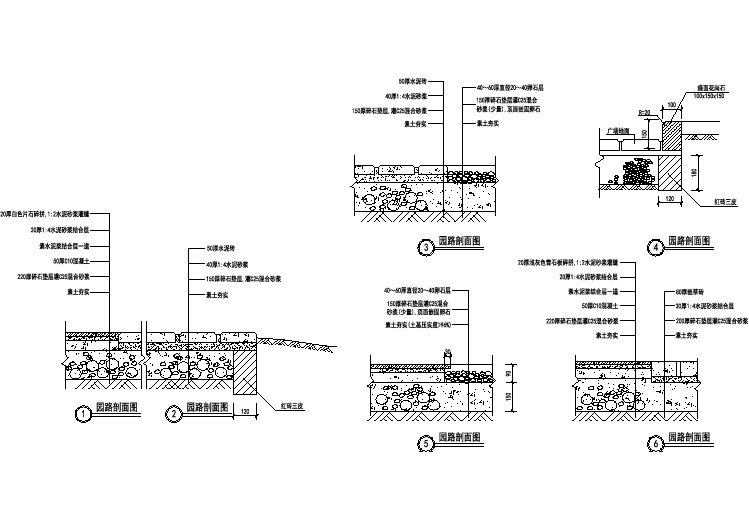 施工大样细部图纸-园路图纸 (33)