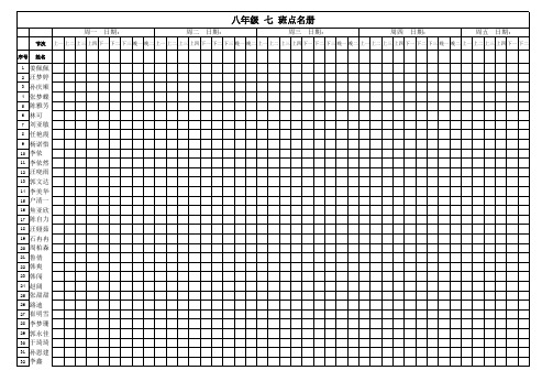 xx班学生点名册模板(1)