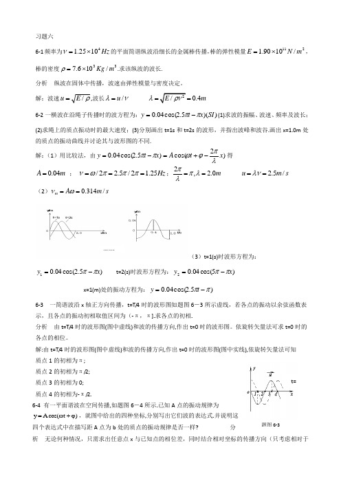 基础物理学上册习题解答和分析第六章习题解答和分析