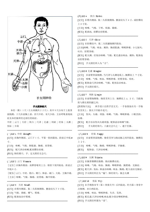 常用中医穴位图解汇总