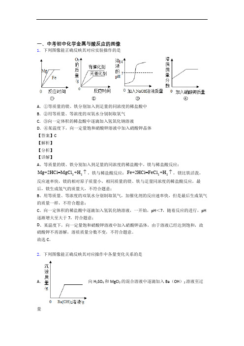 中考化学易错题专题复习-金属与酸反应的图像练习题附答案解析