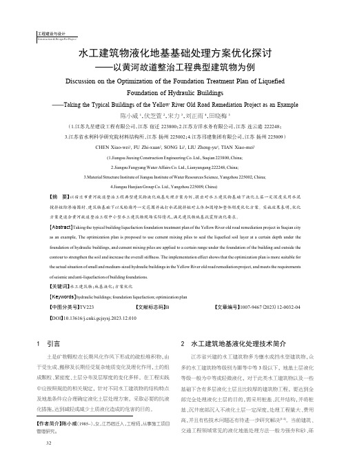 水工建筑物液化地基基础处理方案优化探讨——以黄河故道整治工程典型建筑物为例