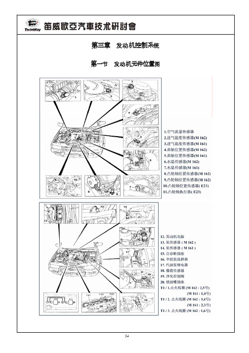 奔驰伊斯坦纳(MB100)——发动机控制系统电路图