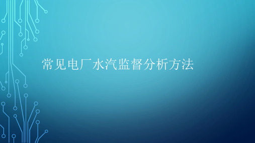 常见电厂水汽监督分析方法-电厂培训ppt