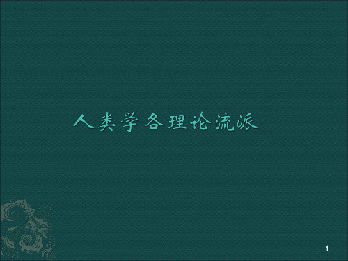 文化人类学理论梳理