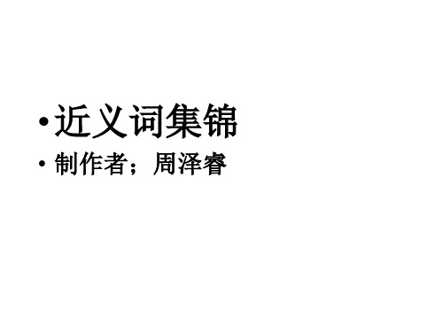 近义词集锦.ppt